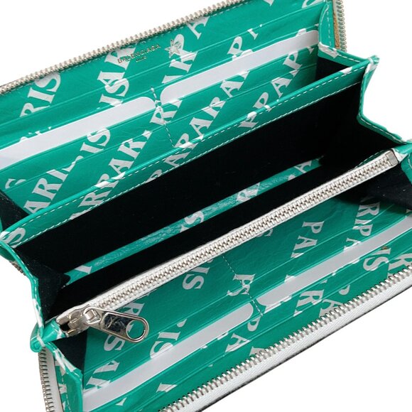 Balenciaga Green Multi Leather Paris Bazar Wallet - Picture 4 of 5
